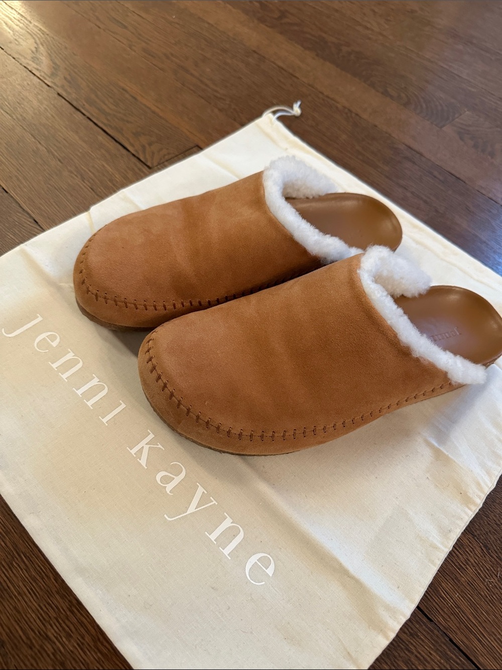 Jenni Kayne Shearling-Lined Moc Clog Size 39